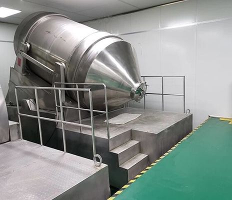 स्टेनलेस स्टील औद्योगिक मिक्सर मशीनें 12000L दो आयामी मोशन पाउडर मिक्सर