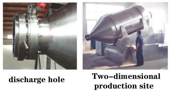 स्टेनलेस स्टील औद्योगिक मिक्सर मशीनें 12000L दो आयामी मोशन पाउडर मिक्सर